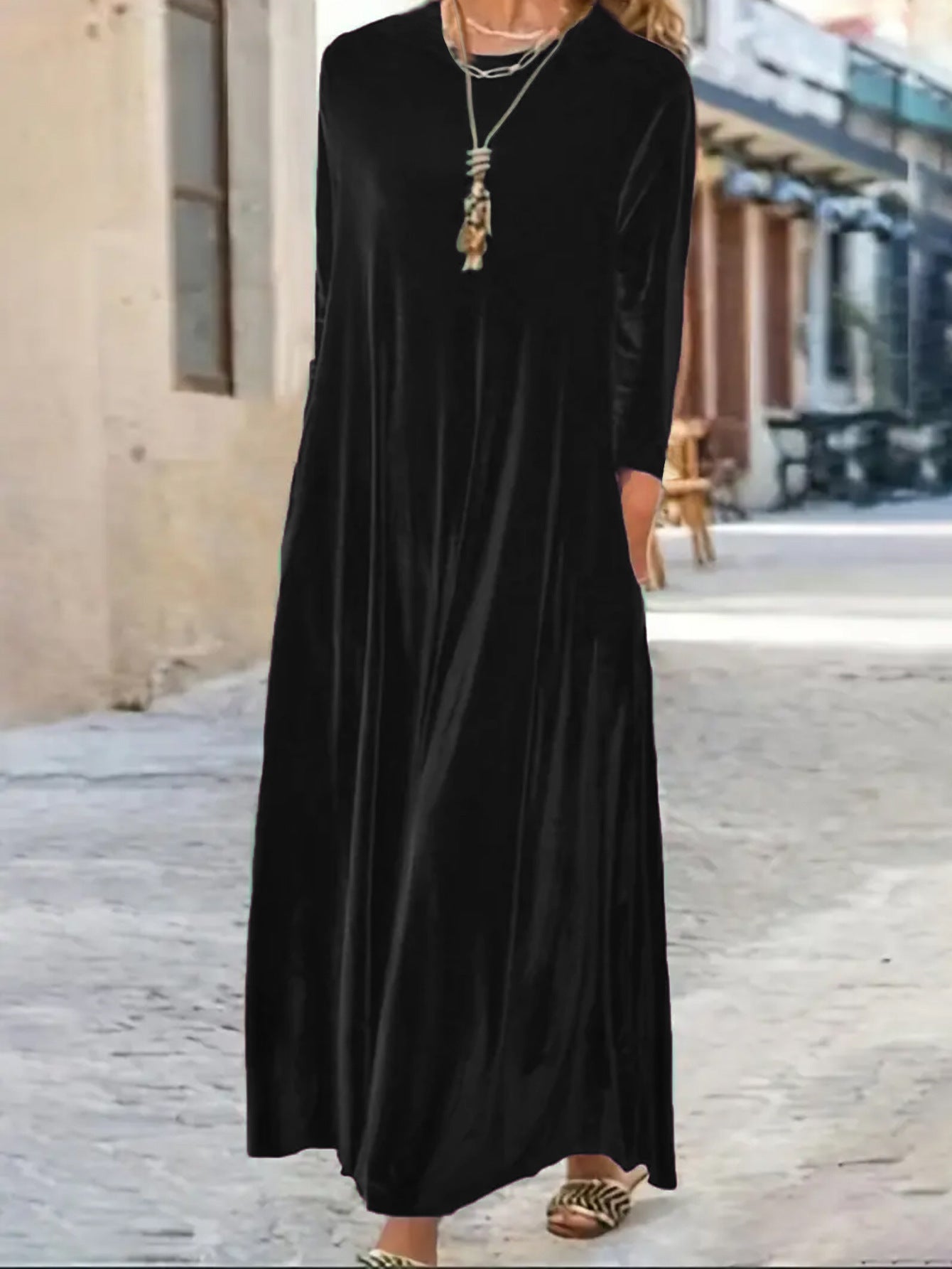 New Thick and Elegant Velvet Women'S Dress