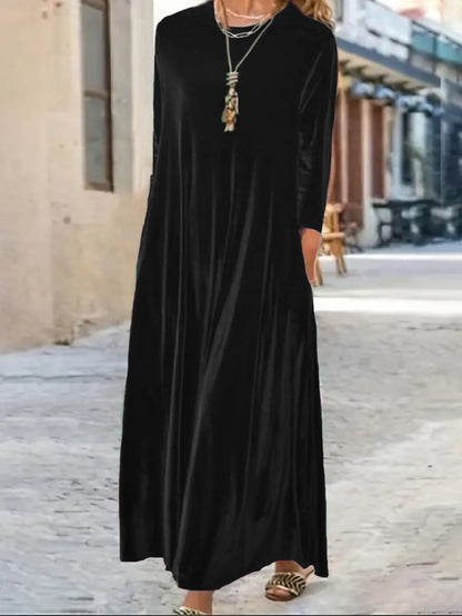 New Thick and Elegant Velvet Women'S Dress