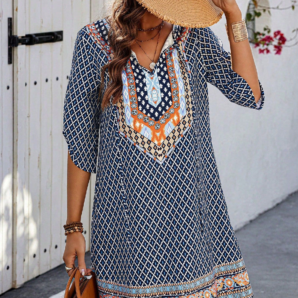 Women'S Fashion Casual Printing Sling Dress