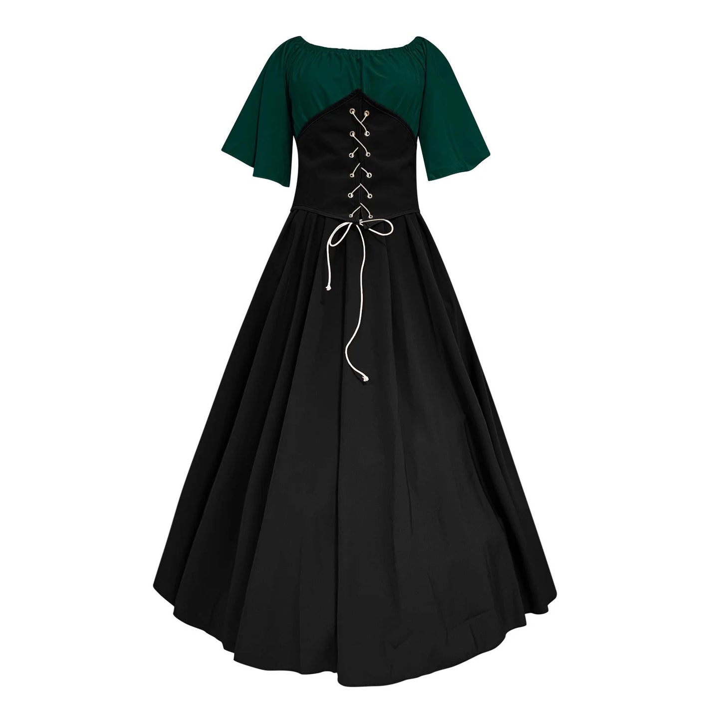 UPPADA Womens Renaissance Faire Dresses Medieval Irish Traditional plus Size Dresses Ruffle over Dress Corset Retro Cosplay Gown