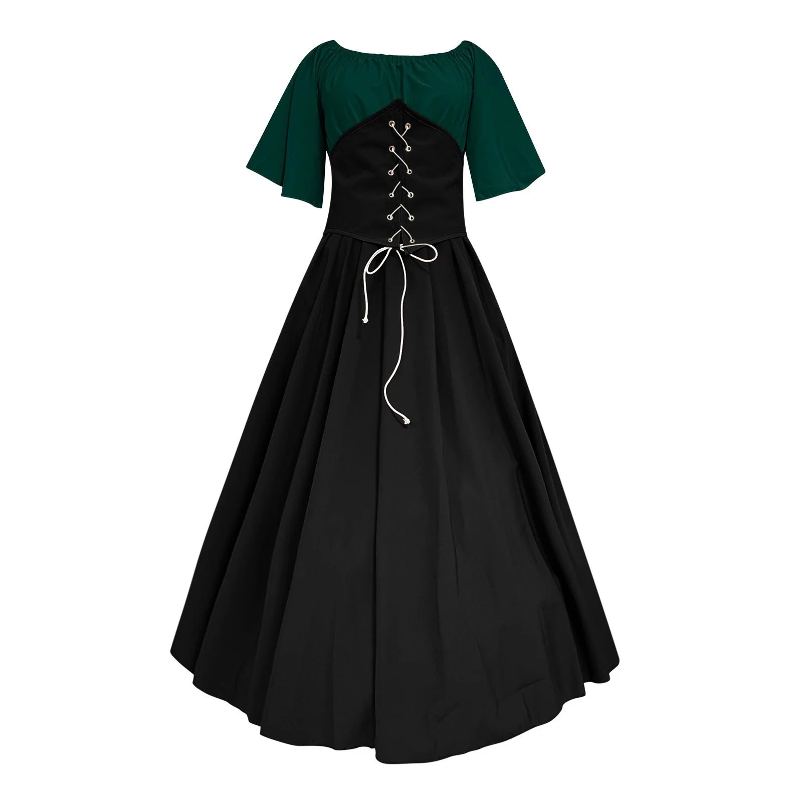 UPPADA Womens Renaissance Faire Dresses Medieval Irish Traditional plus Size Dresses Ruffle over Dress Corset Retro Cosplay Gown