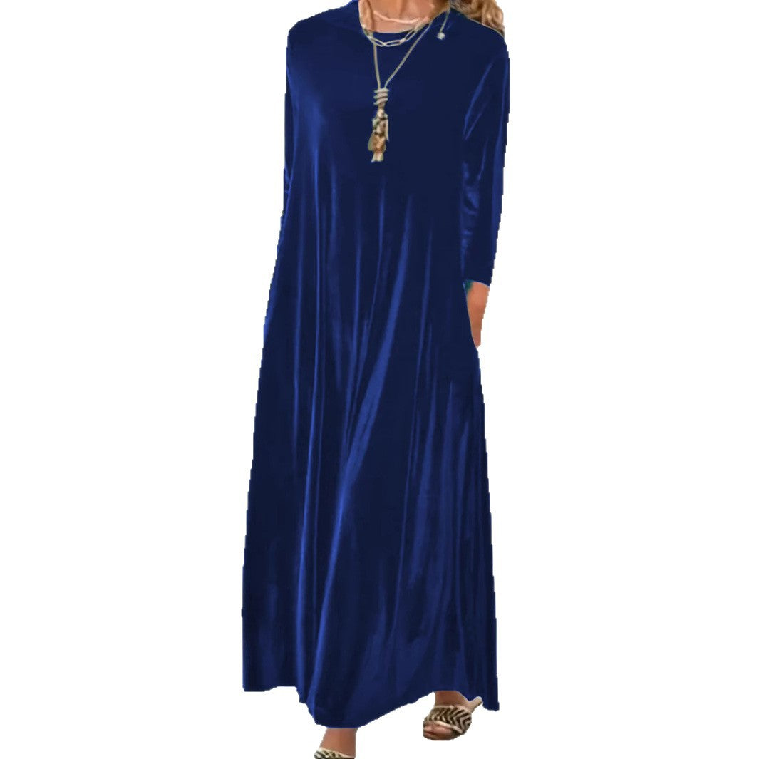 New Thick and Elegant Velvet Women'S Dress