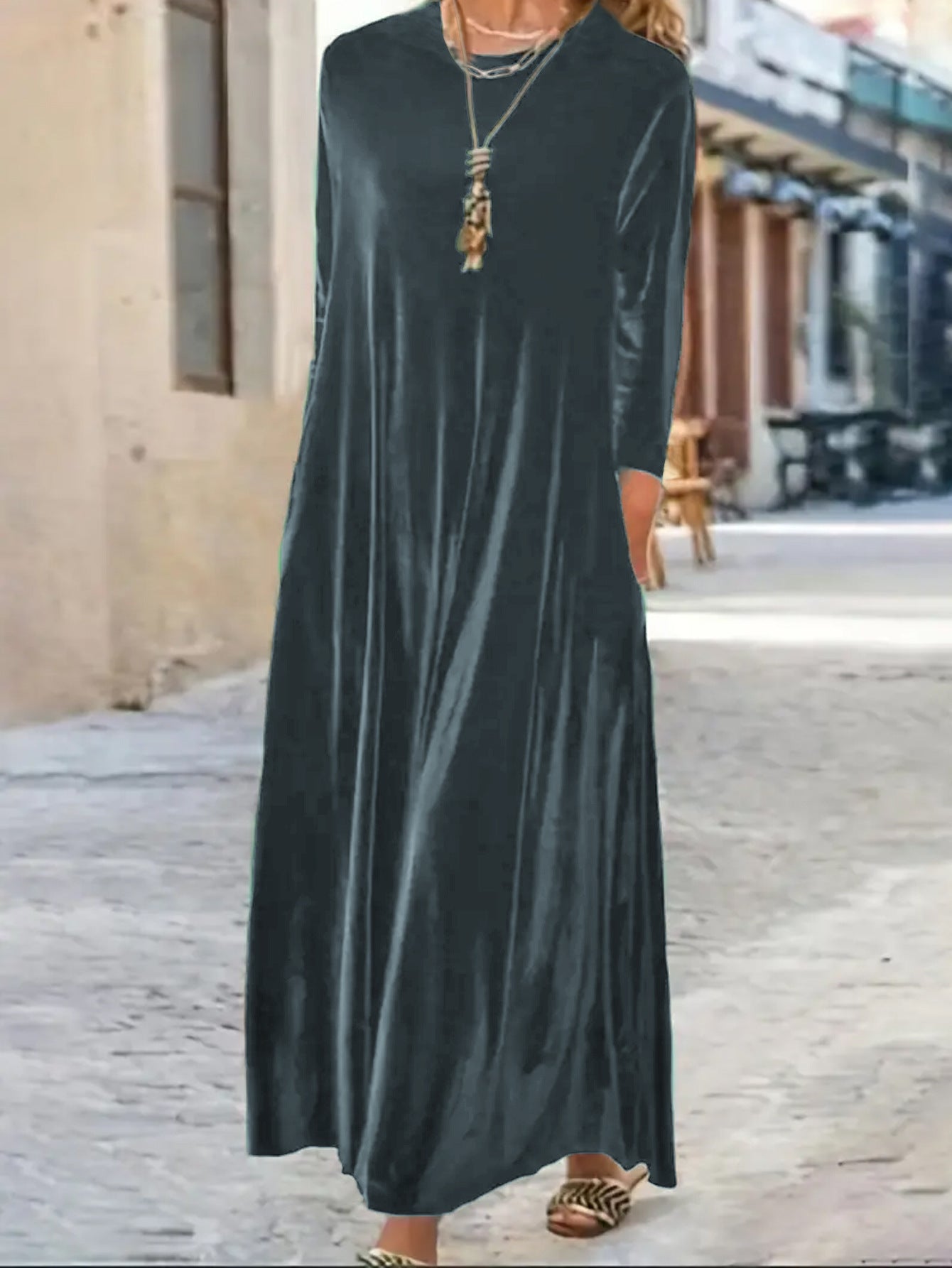 New Thick and Elegant Velvet Women'S Dress
