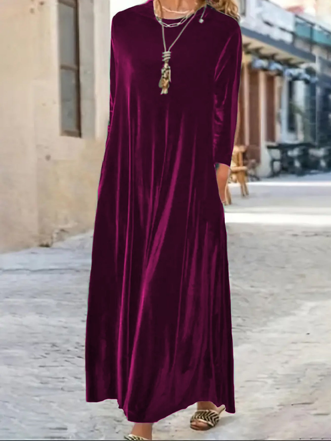 New Thick and Elegant Velvet Women'S Dress