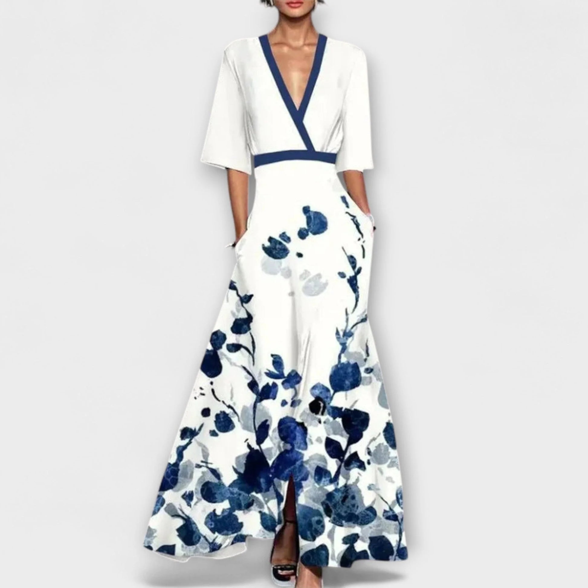 Alma - Elegant Sleeve Design Women'S Dress