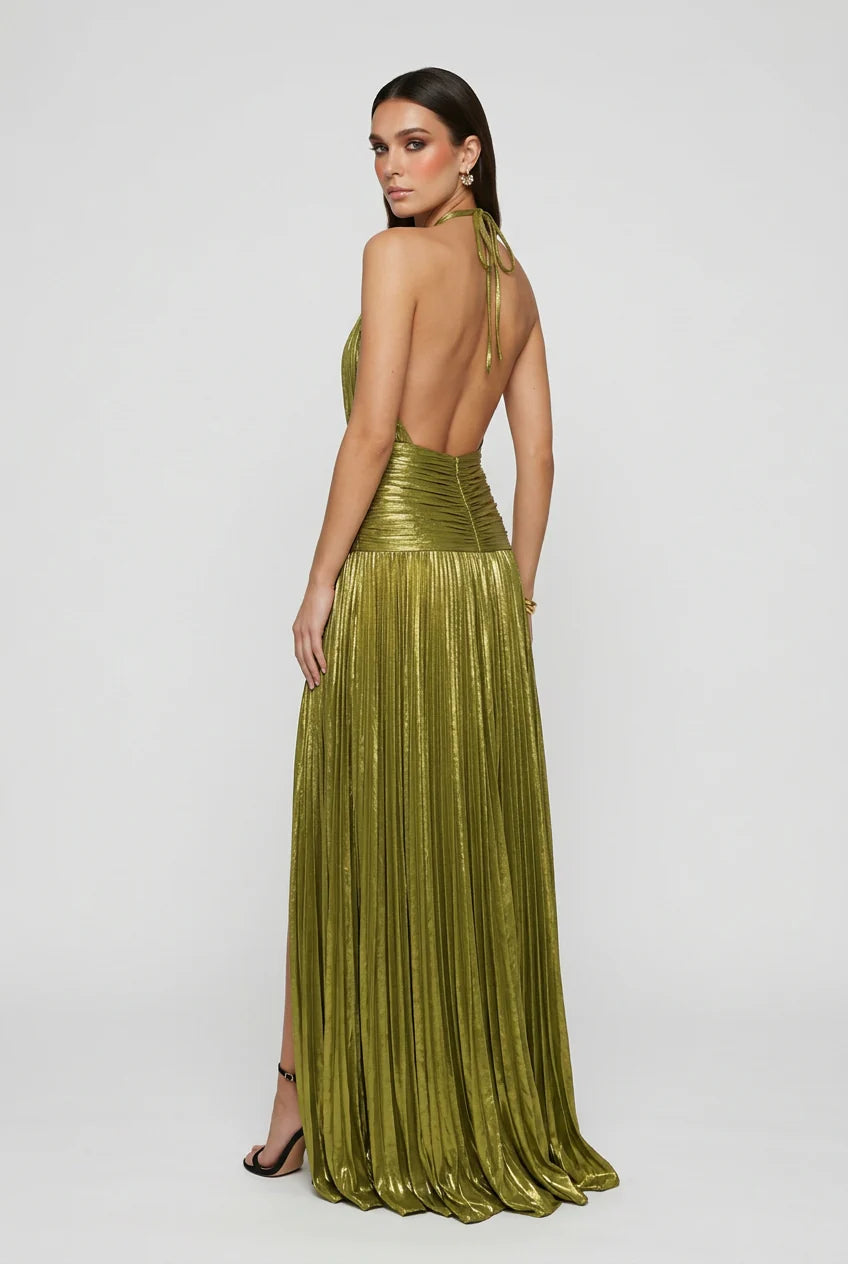 Women'S Olive Green Maxi Dress