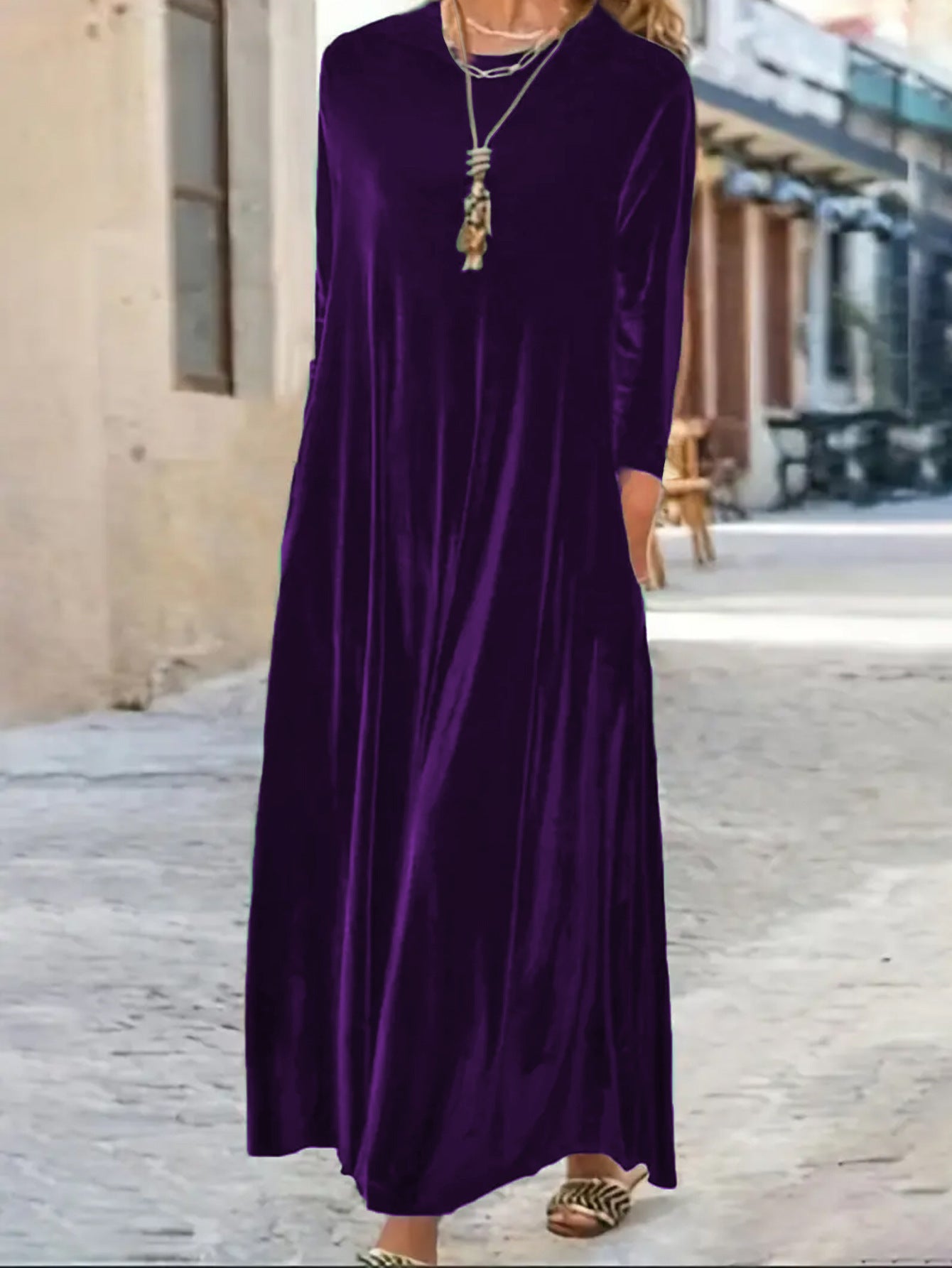 New Thick and Elegant Velvet Women'S Dress