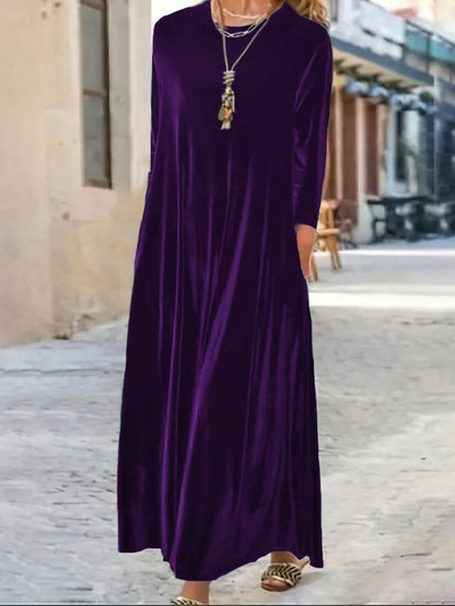 New Thick and Elegant Velvet Women'S Dress