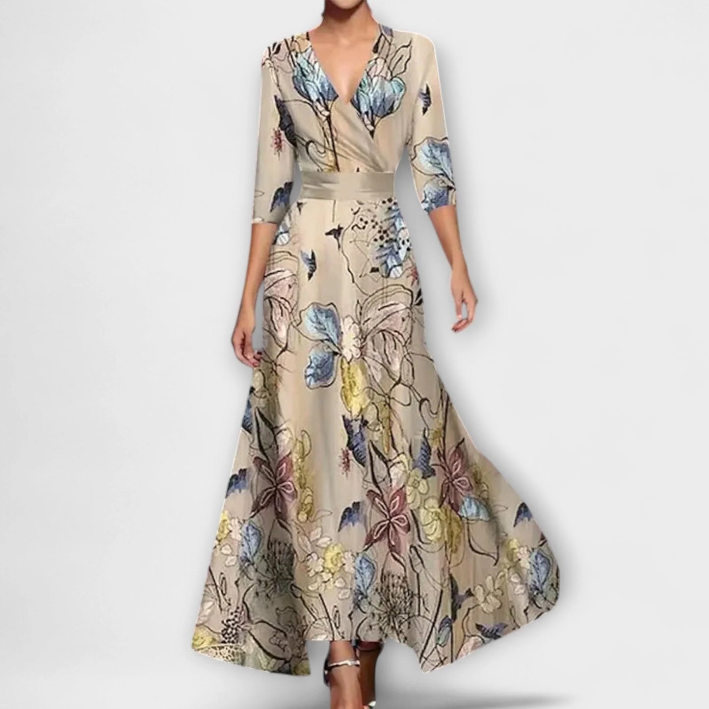 Alma - Elegant Sleeve Design Women'S Dress