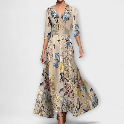 Alma - Elegant Sleeve Design Women'S Dress