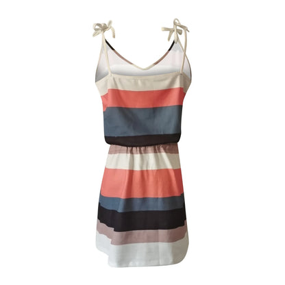 Summer Usmixi Womens Summer Mini Sundress Vacation Floral Print Drawstring Pocket Short Dress V Neck Sleeveless Spaghetti Strap Dresses for Beach Orange M up to 65% Off