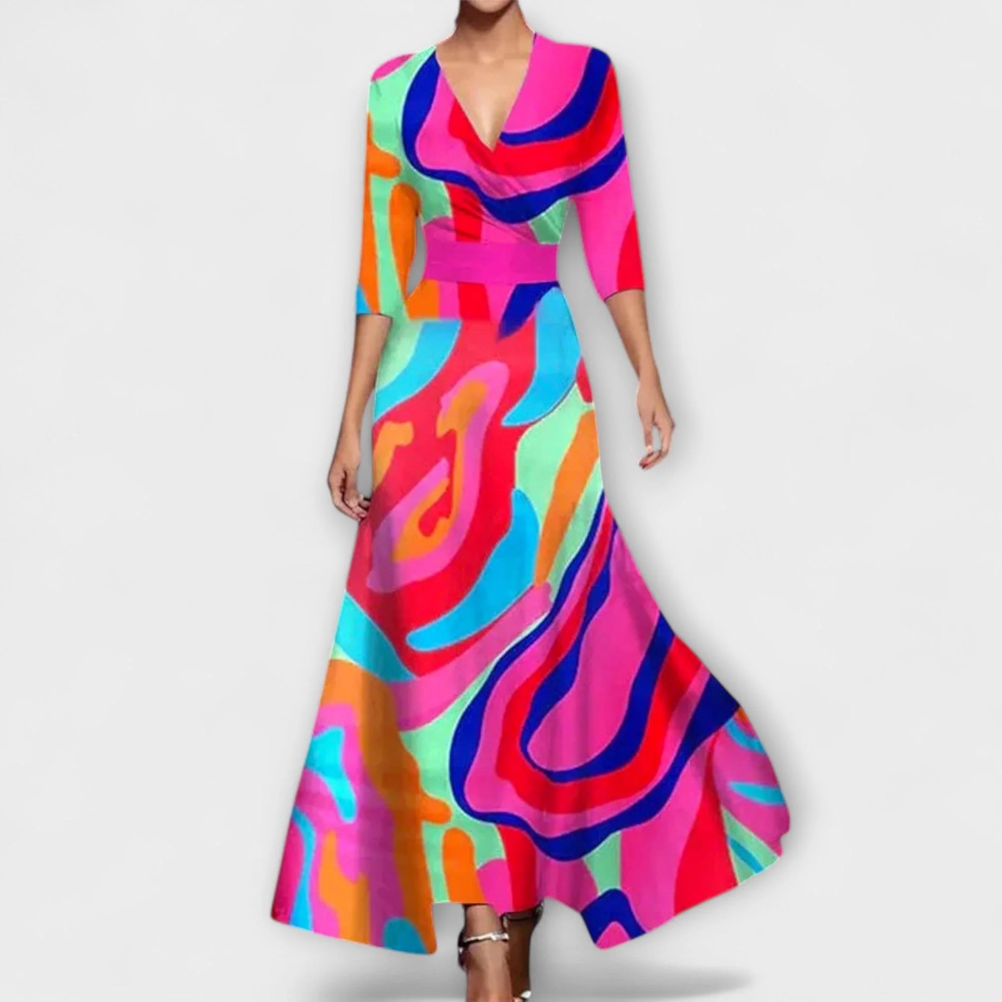 Alma - Elegant Sleeve Design Women'S Dress