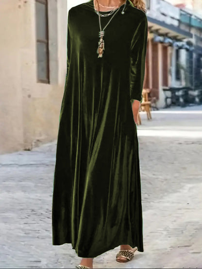 New Thick and Elegant Velvet Women'S Dress